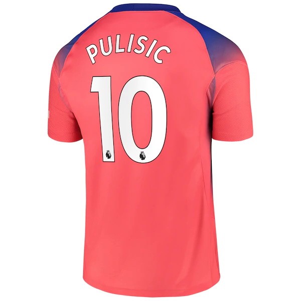 Camiseta Chelsea NO.10 Pulisic Tercera Equipación 2020-2021 Naranja